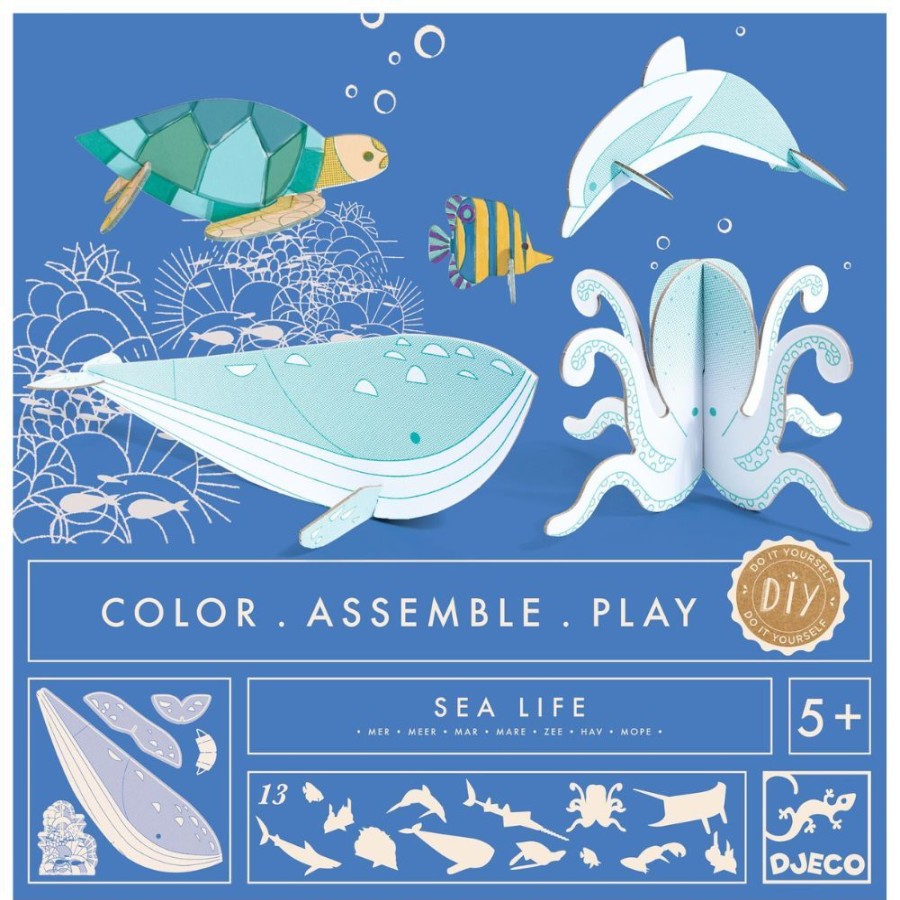 Djeco Djeco Colour, Assemble, Play - Sea Life | Kids Art Art Gift Sets