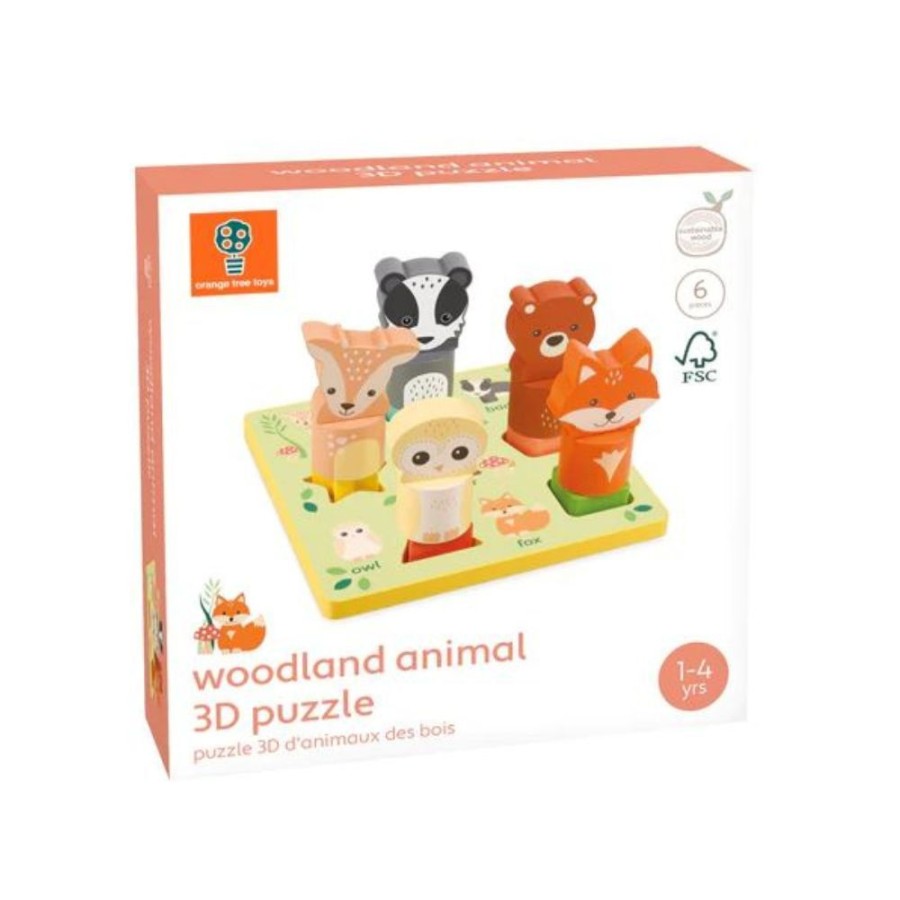 Orange Tree Toys Orange Tree Toys - Woodland Animals 3D Puzzle | Toys Wooden Puzzles