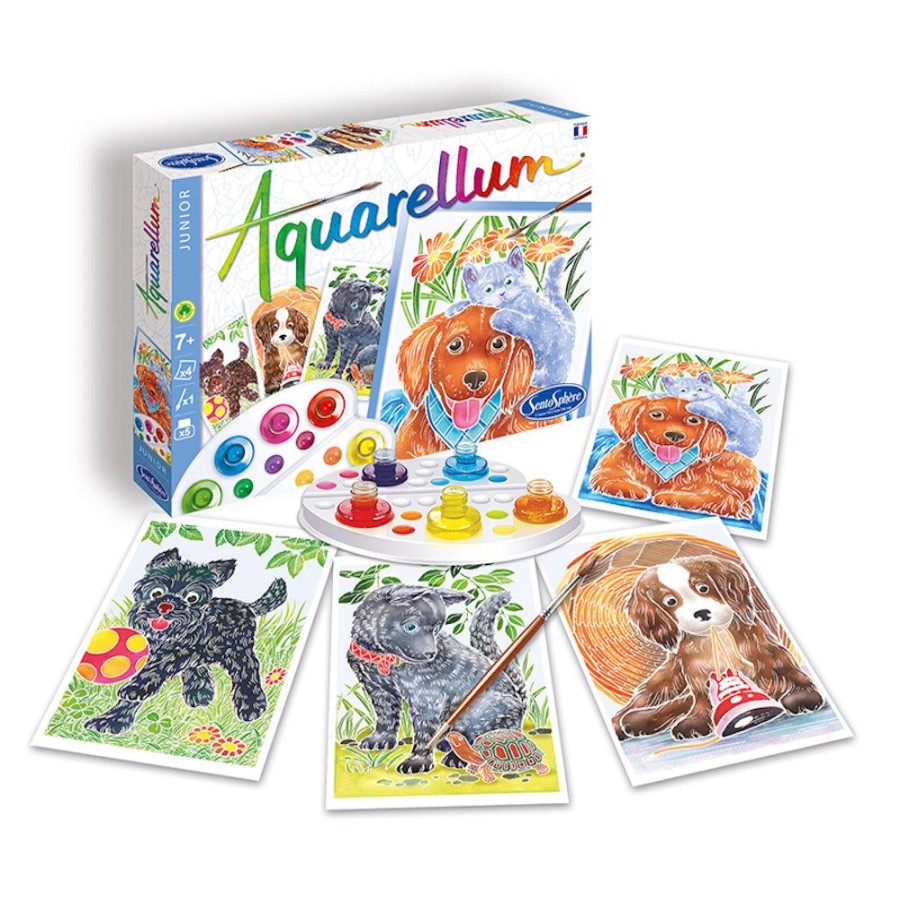 Aquarellum Aquarellum Junior Puppies | Kids Art Painting Sets And Colouring By Numbers