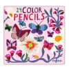 eeBoo Eeboo 24 Deluxe Pencils - Butterflies & Flowers | Kids Art Art Supplies And Easels