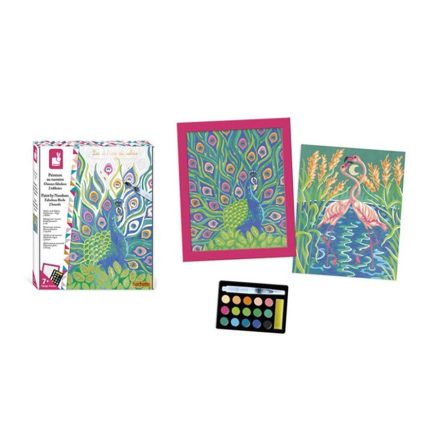 Janod Janod Fabulous Birds Paint By Numbers | Kids Art Art Gift Sets